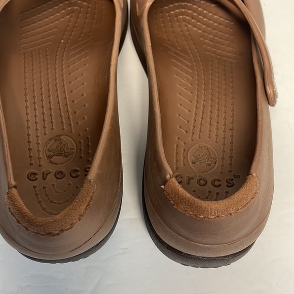 Crocs Women's Mary Jane Comfort Shoes Brown 9 - Picture 5 of 6